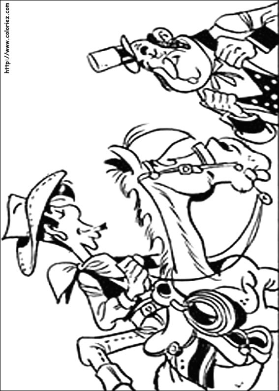 Lucky Luke coloring picture